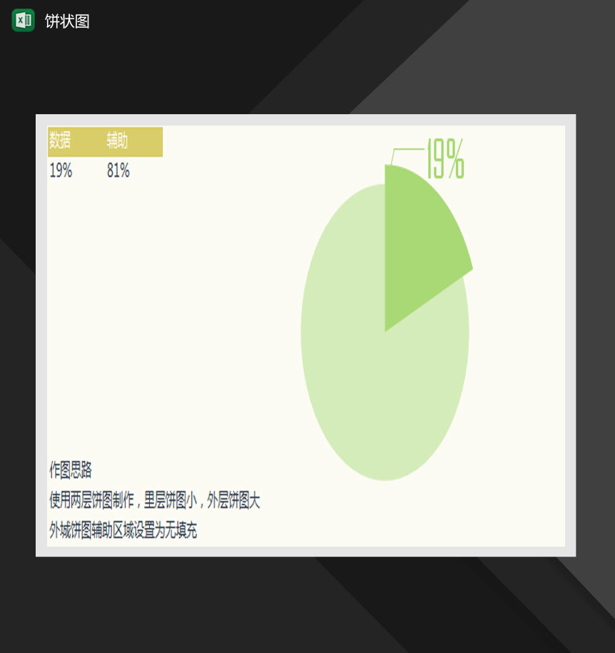 数据分析通用饼状图Excel模板-1