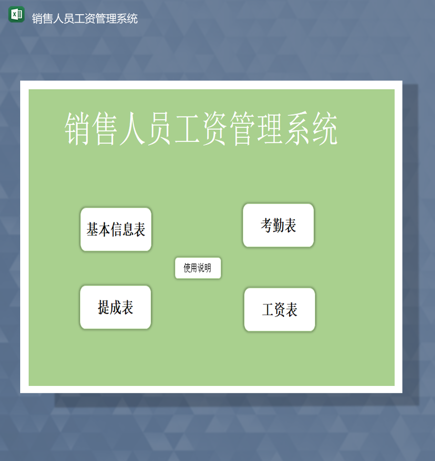 公司员工工作提成销售人员工资管理系统Excel模板-1