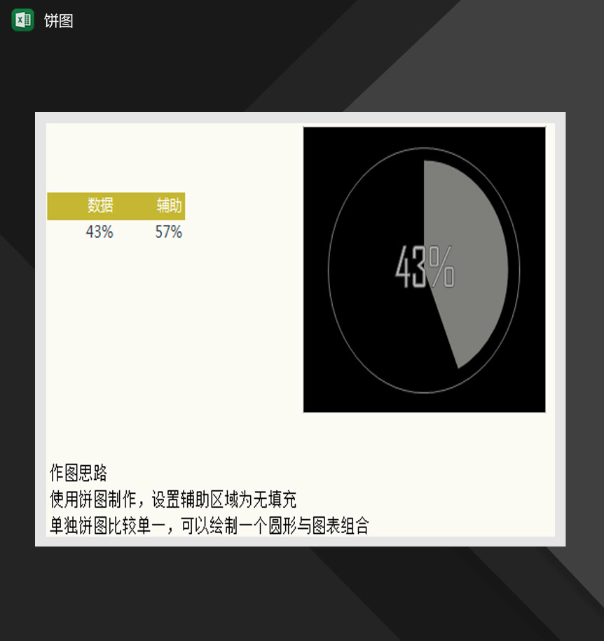 黑色简约数据分析饼状图Excel模板-1