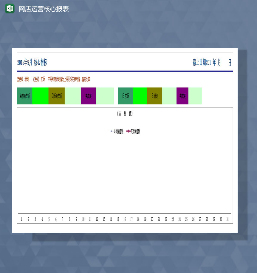 天猫店铺运营智能报表Excel模板-1