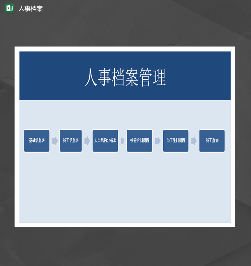 人事部员工信息档案登记表Excel模板-1