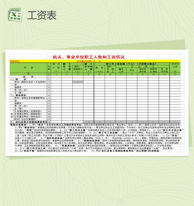 机关事业单位职工人数和工资情况