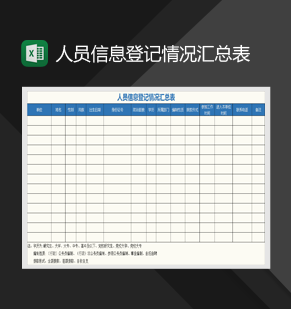 人事统计系统完整的个人信息采录表Excel模板