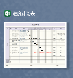 淘宝店铺运营进度计划表Excel模板