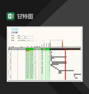 公司项目进展甘特图Excel模板