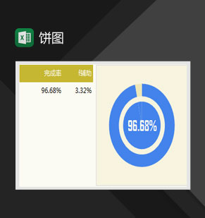 蓝色简约数据分析通用饼状图Excel模板