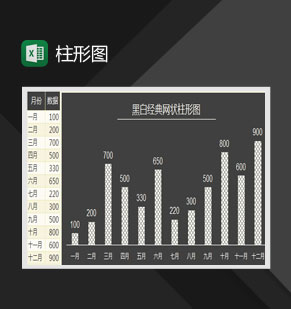 数据分析柱形图Excel模板