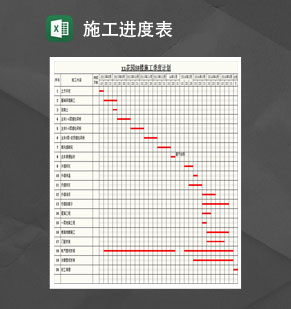 楼房施工季度计划表Excel模板