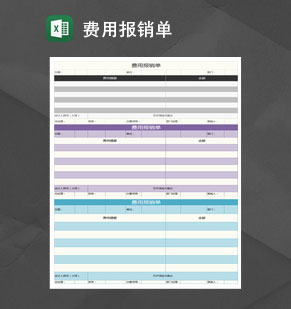 多彩费用报销单Excel模板