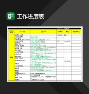 淘宝618年终大促工作进度总表Excel模板