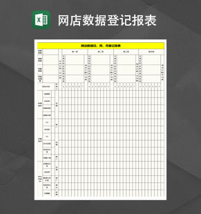 网店日常数据统计表Excel模板