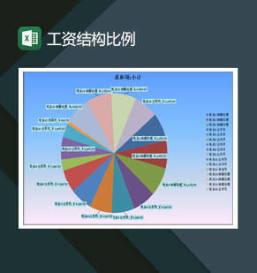 工资结构比例工资核算Excel模板