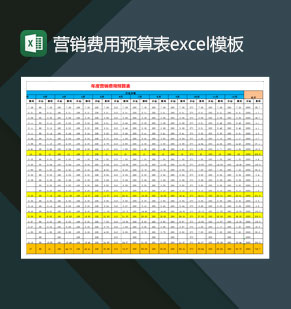 营销费用预算表Excel模板