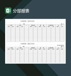 公司商店店铺分布业务报表Excel模板