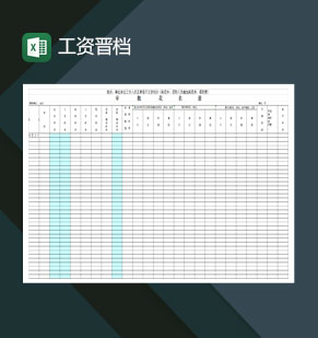 机关事业单位工作人员正常晋升工资档次离退职费Excel模板