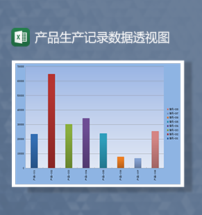 产品生产记录数据透视图Excel模板