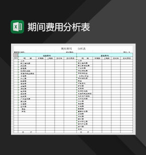 2020最新费用实绩预算对照表Excel模板