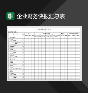 企业财务快报汇总表Excel模板