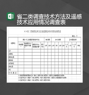 省二类调查技术方法及遥感技术应用情况调查表