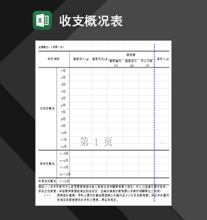 收支概况表财务收支审计报告必备Excel模板