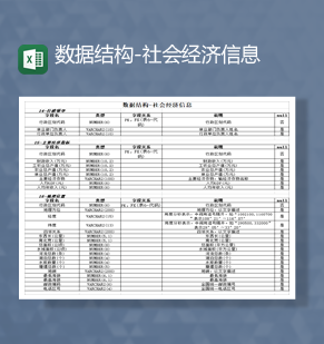 数据统计社会经济信息汇总表Excel模板