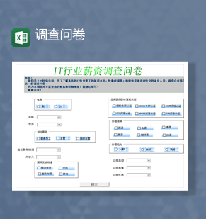 IT行业薪资调查问卷详情表Excel