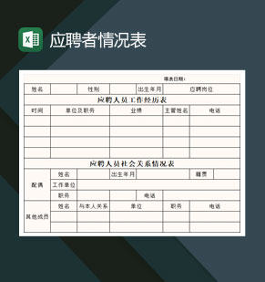 大小型公司应聘者情况表Excel模