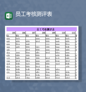 公司员工测评考核评分计算报表Ex