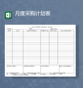 公司商品采购库存管理月报表Excel模板