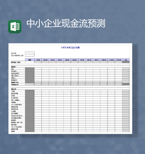 财务报表中小企业现金流预测合计