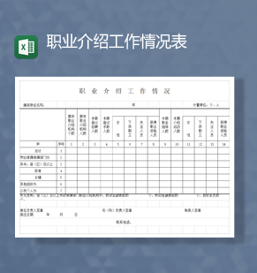 公司职业介绍工作情况表详情表Excel模板