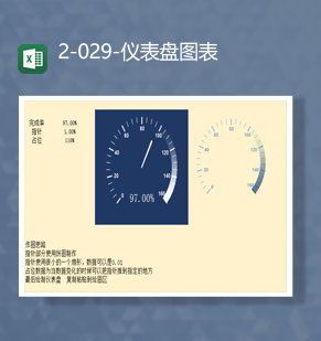 数据分析图表记录仪表盘图报表Excel模板