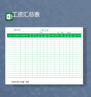 绿色公司员工统计工资明细财务会计报表Excel模板