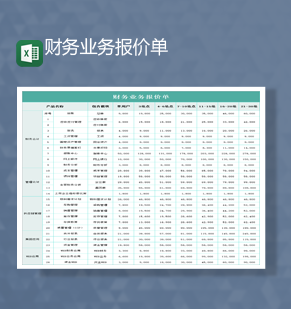 财务业务报价单财务会计统计报表