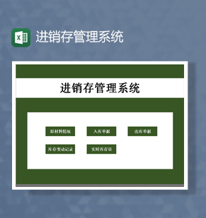 公司产品信息出库入库进销库存管理系统Excel模板
