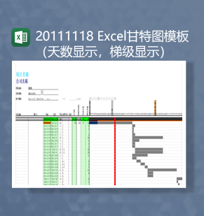 公司项目数据统计甘特图模板天数