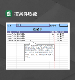 公司部门岗位数据统计详情表按条件取数Excel模板