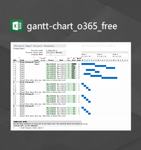 公司项目进度英文版本Project Schedule图报表Excel模板