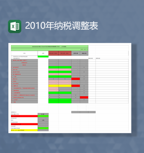 有限公司2020年度应纳税所得额调整计算表工作底稿Excel模板