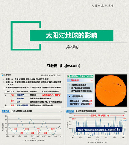 《太阳对地球的影响》PPT免费下载(第2课时)