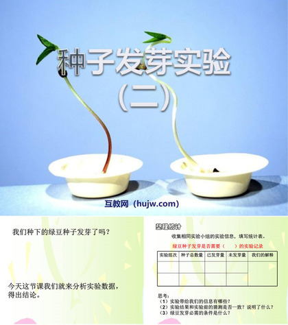 《种子发芽实验(二)》生物与环境PPT课件下载