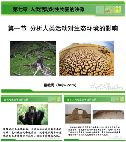 《分析人类活动对生态环境的影响》人类活动对生物圈的影响PPT课件下载2