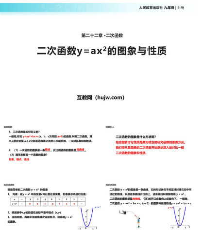 《二次函数y=ax2的图象与性质》二次函数PPT