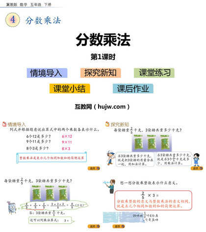 《分数乘法》PPT课件下载(第1课时)