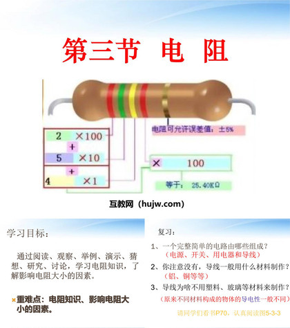 《电阻》电压电阻PPT课件下载