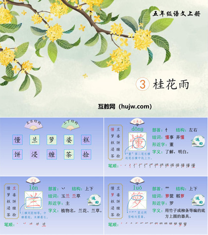 《桂花雨》PPT免费精品课件