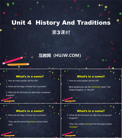 《History and Traditions》PPT课件下载(第3课时)