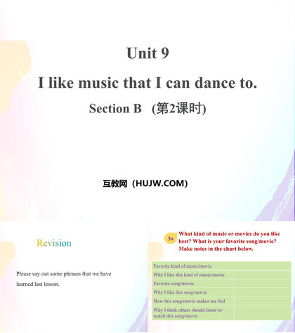 《I like music that I can dance to》SectionB PPT课件下载(第2课时)