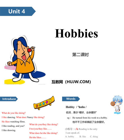 《Hobbies》PPT(第二课时)