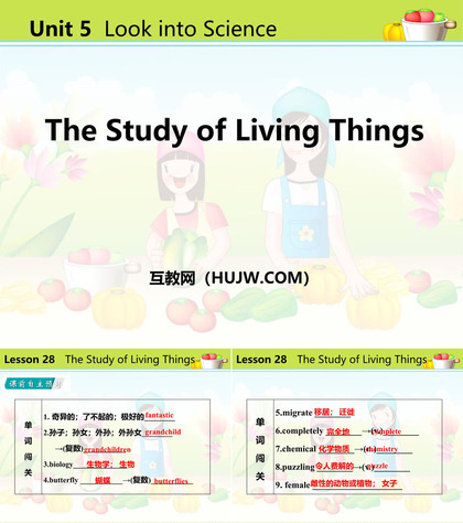 《The Study of Living Things》Look into Science! PPT教学课件